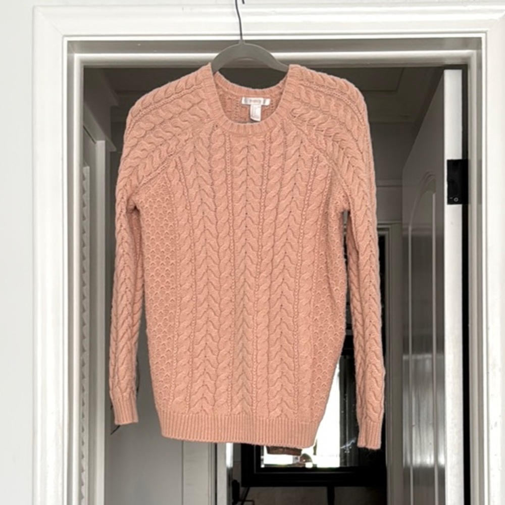 Forever 21 Peach Cable Knit Sweater